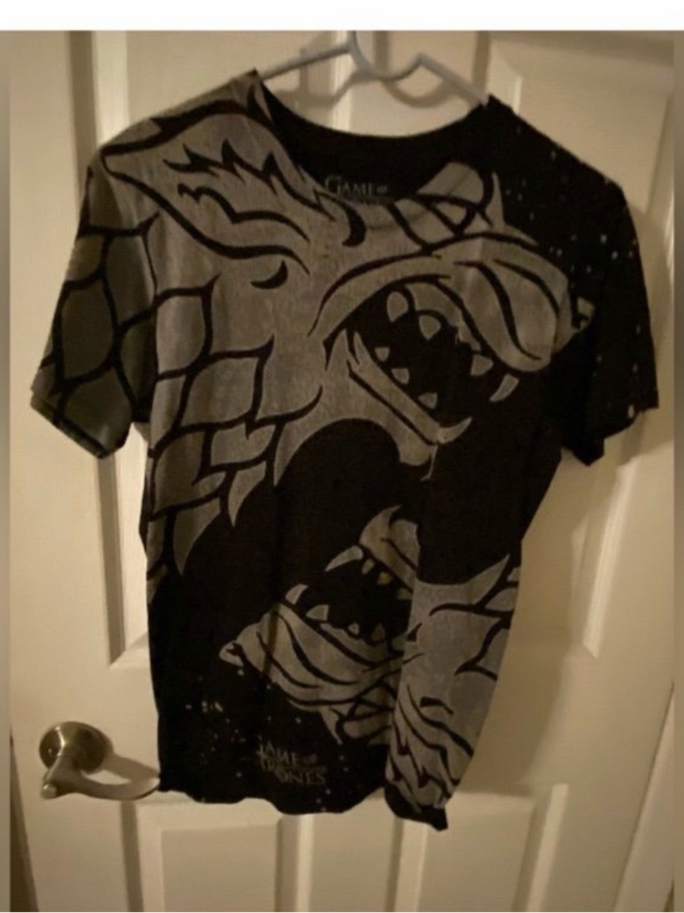 Kids Black & Gray Direwolf Graphic Tee -
